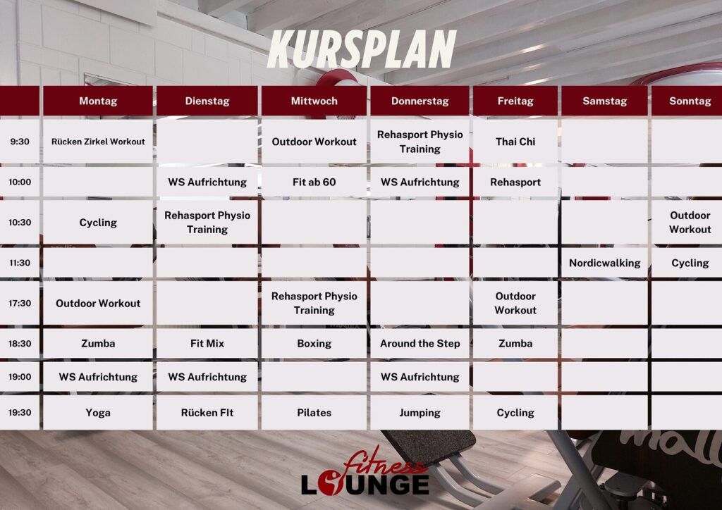 Kurse in der Fitnesslounge Oberpleis